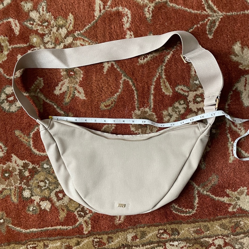 July Wveryday Crescent Crossbody Bag Cream
